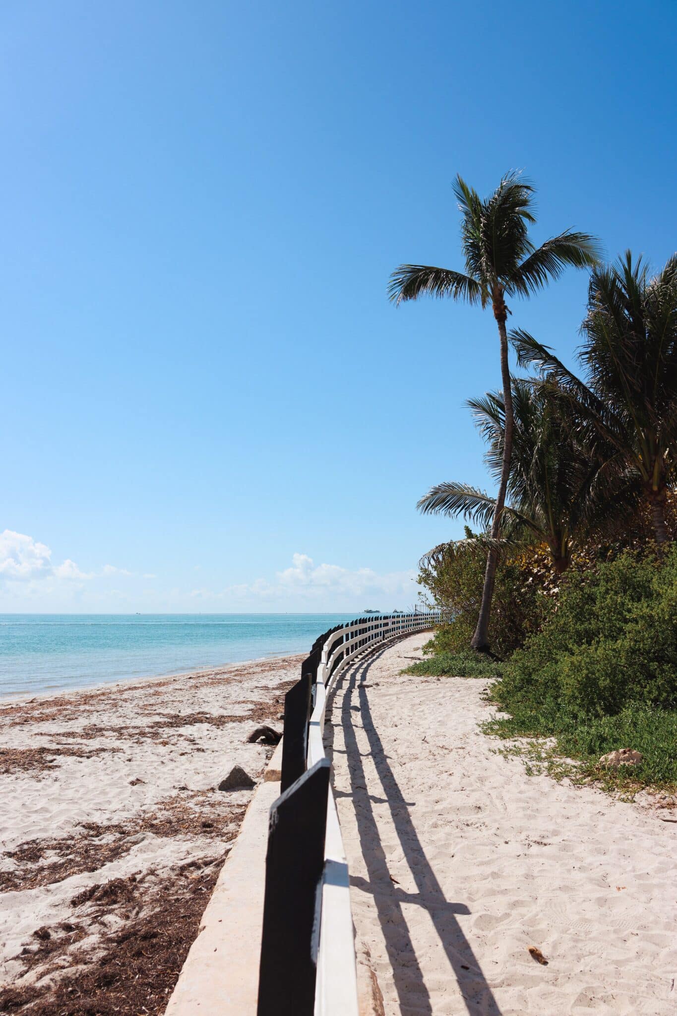 Sunny Florida beach with clear sky